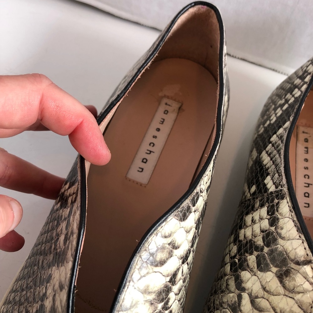 James Chan Pointy Toe Slip On Python Sneakers - image 4